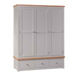 Diamond Grey Painted Triple Wardrobe